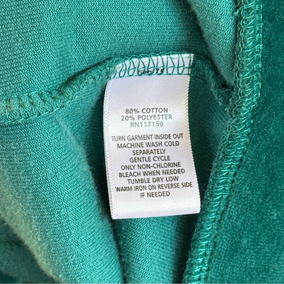 Quaker Factory Green Velour Quilted Rhinestone Zip Up Vest Women's Plus 3XL - Picture 7 of 8